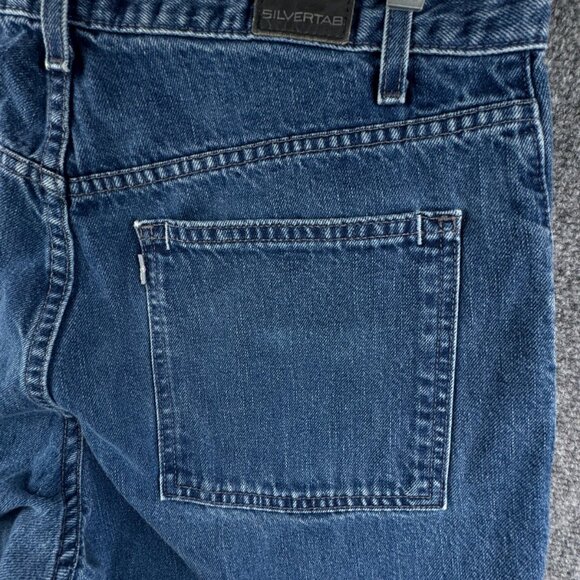 VTG 2001 Levi’s Silvertab Baggy Fit Denim Jeans Men Y2K Urban ACTL 34x29.5 - Picture 12 of 16